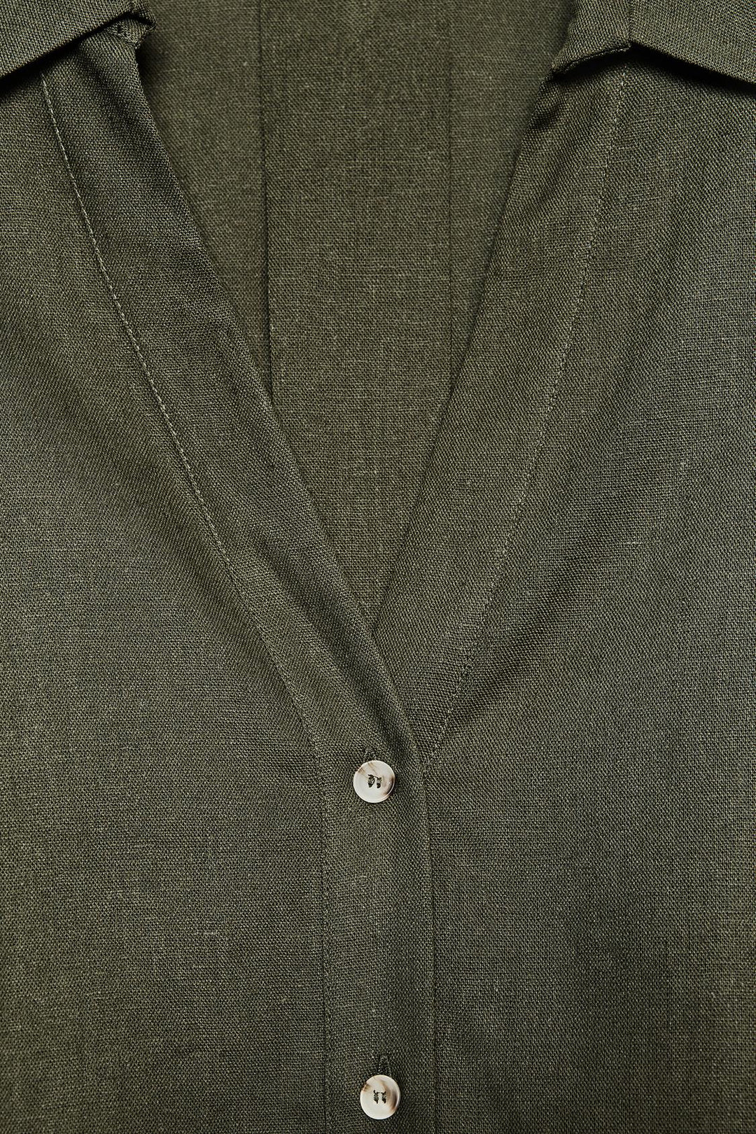 CHEMISE MANCHE LARGE AVEC LIN