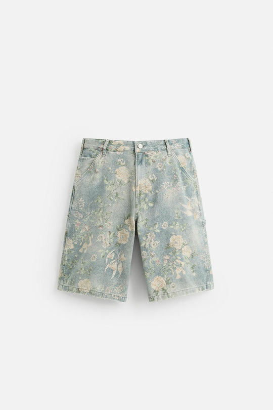 BERMUDA À POCHE DE CHARPENTIER À IMPRIMÉ FLORAL