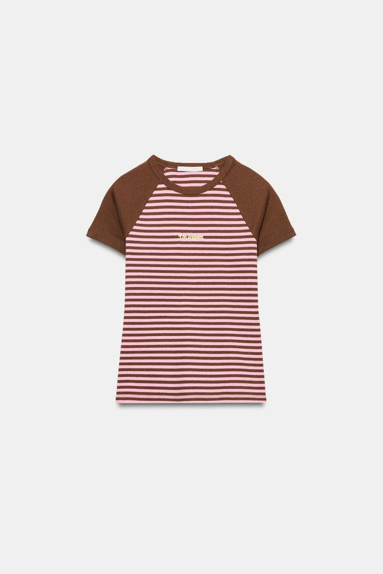 T-SHIRT MANCHES RAGLAN A RAYURES