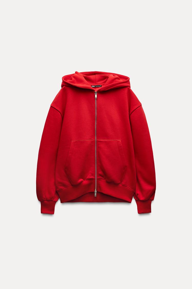 Sweat oversize à zip - Noir