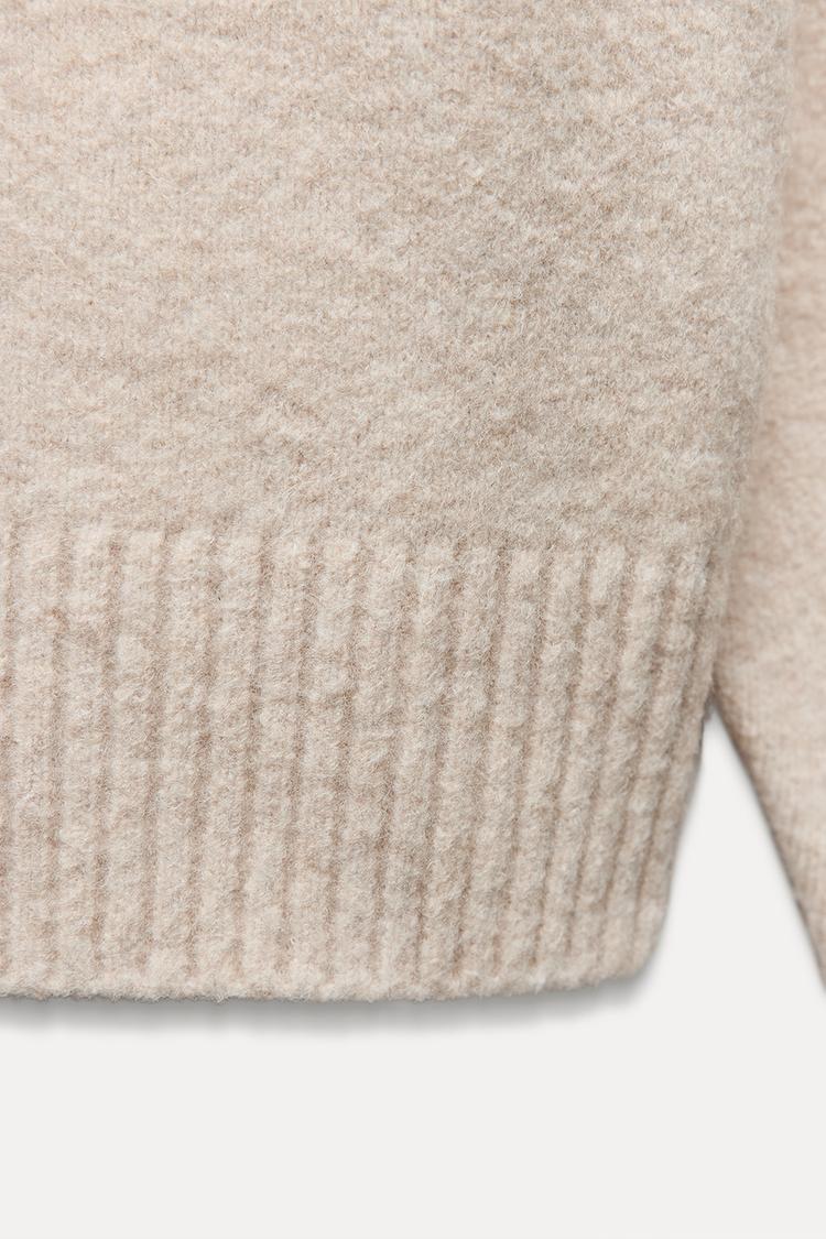 Pull doux en maille unie - écru