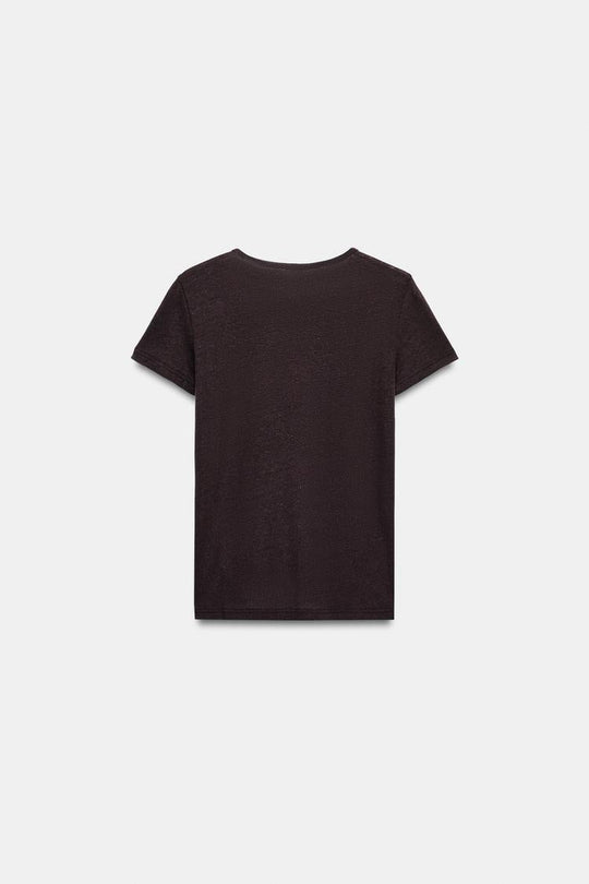 T-SHIRT MANCHES COURTES AVEC LIN