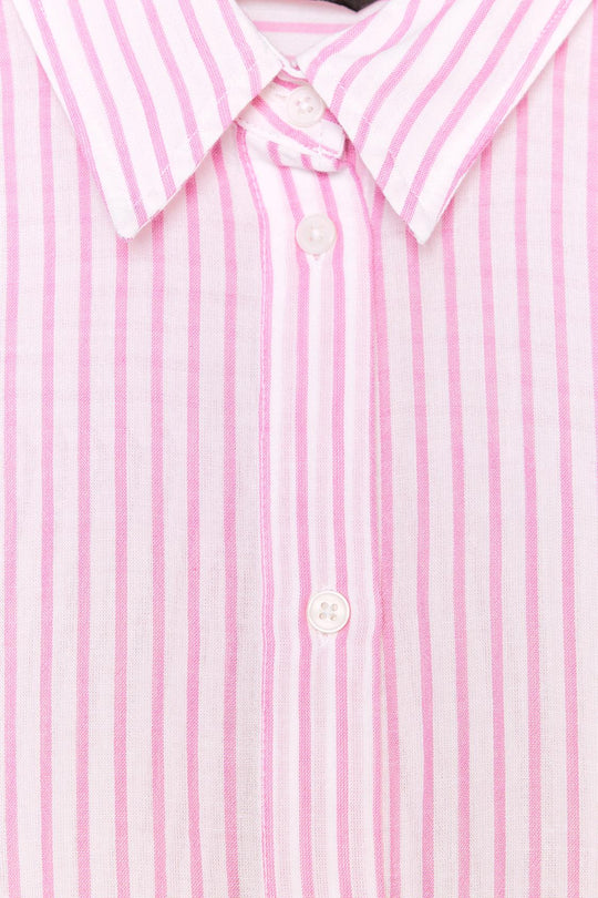 CHEMISE OVERSIZE GAZE RAYURES