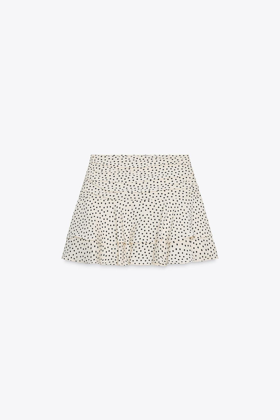JUPE-CULOTTE À VOLANTS