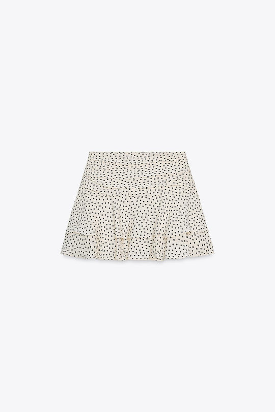 JUPE-CULOTTE À VOLANTS