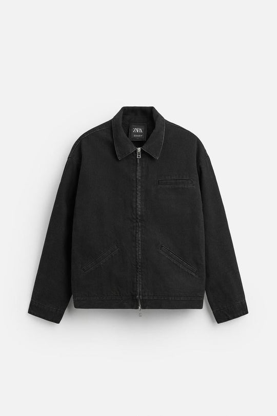 Veste en denim combinée