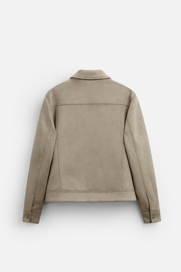 Blouson en matière synthétique - Beige