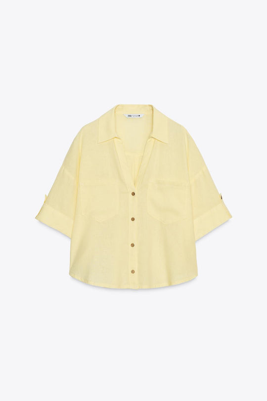 CHEMISE COURTE EN LIN