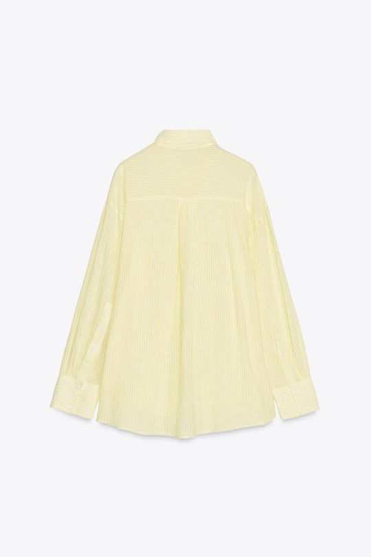 CHEMISE OVERSIZE GAZE RAYURES
