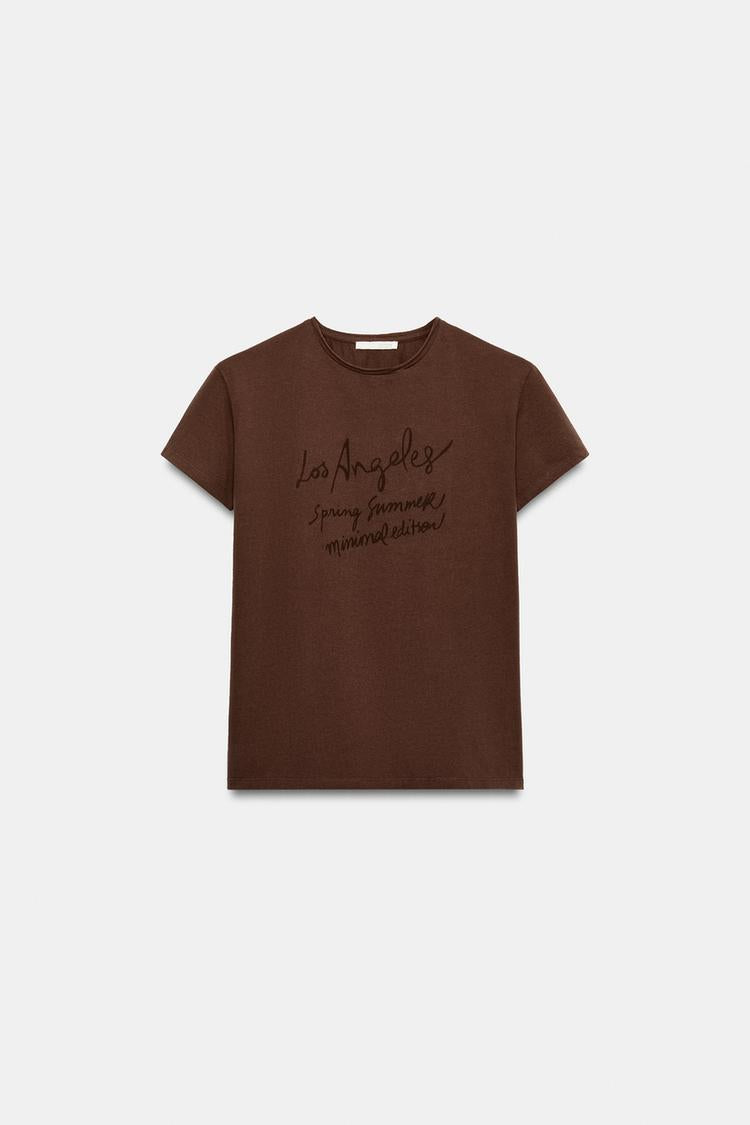 T-SHIRT INSCRIPTION MANCHES COURTES