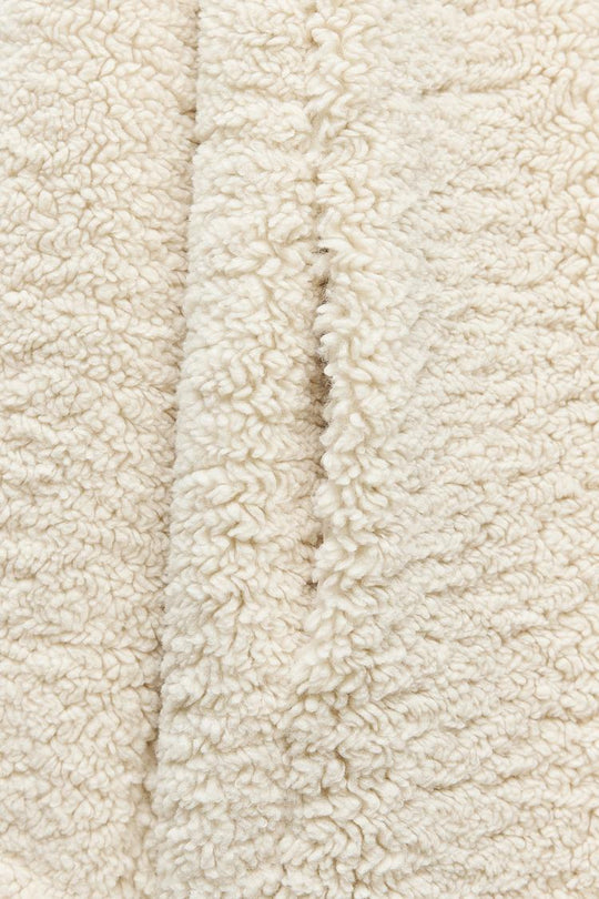 Manteau long effet mouton - Blanc cassé