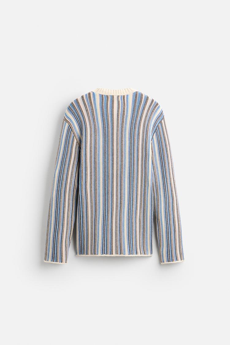 Pull en jacquard à rayures