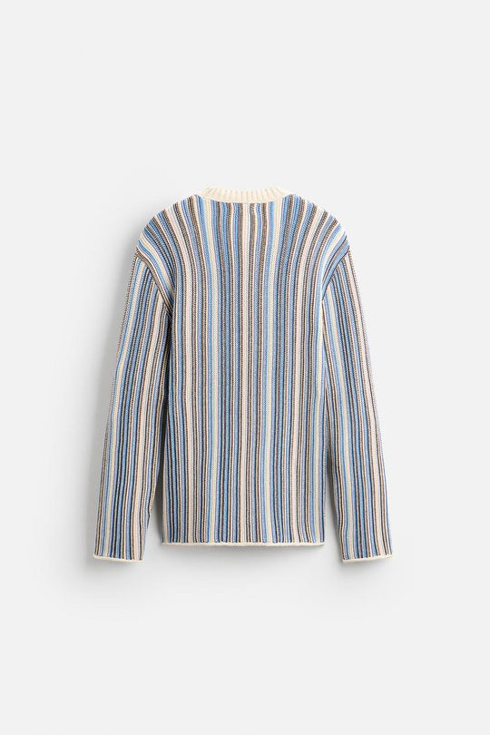 Pull en jacquard à rayures