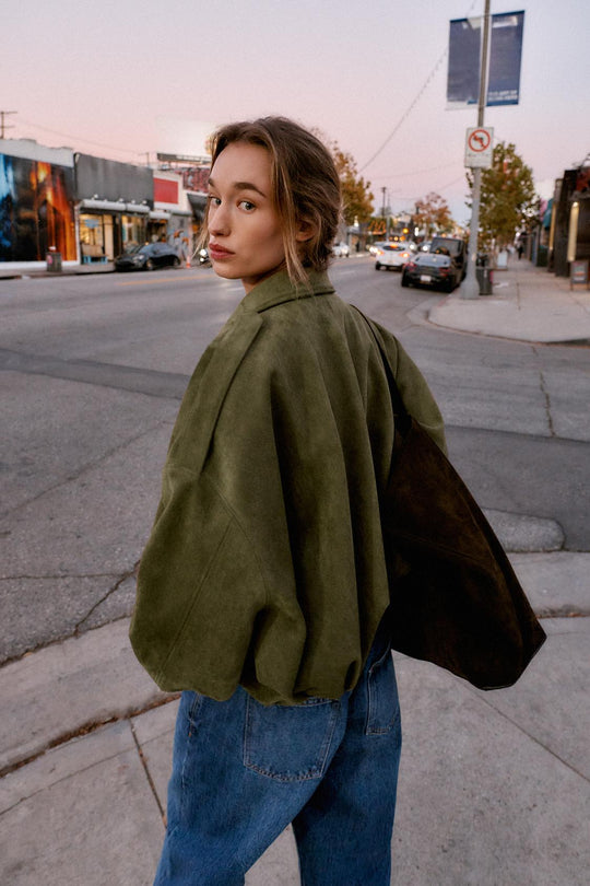 VESTE BOMBER EFFET DAIM