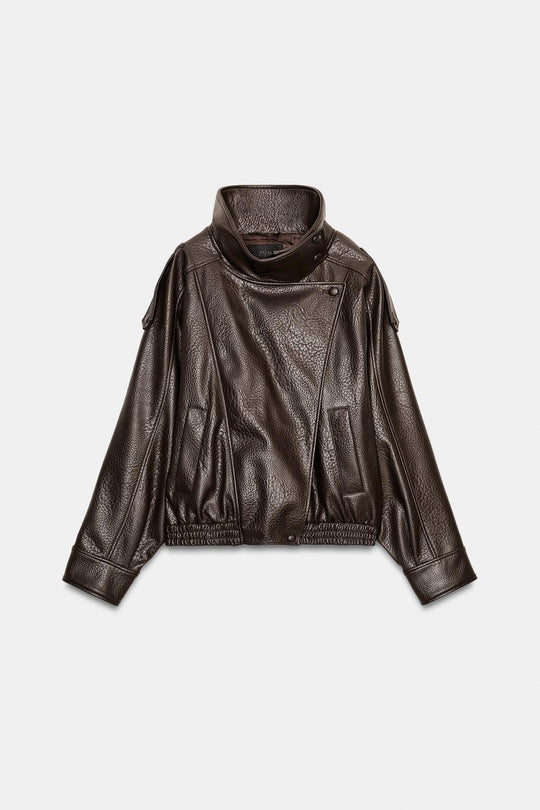 BLOUSON EN MATIÈRE SYNTHÉTIQUE