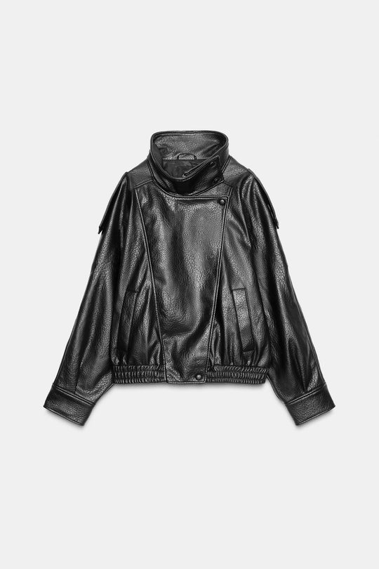 BLOUSON EN MATIÈRE SYNTHÉTIQUE