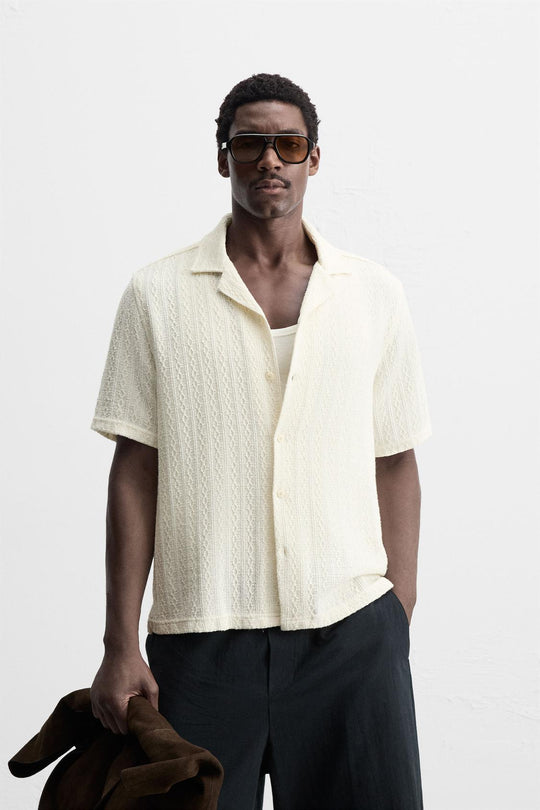 CHEMISE JACQUARD GÉOMÉTRIQUE