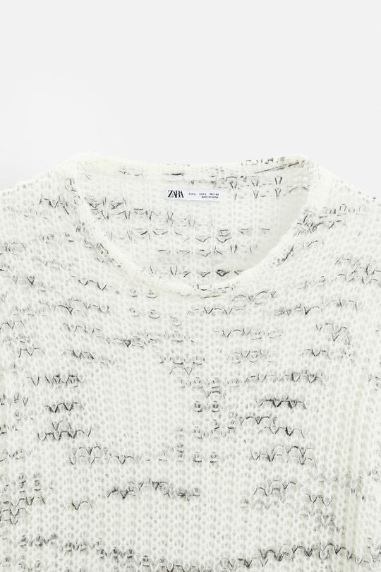 Pull en jacquar irrégulier