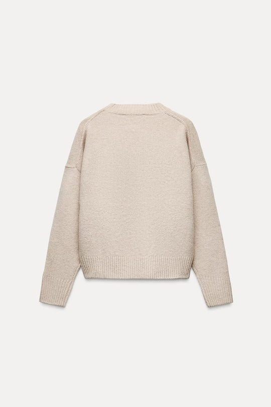 Pull doux en maille unie - Violet