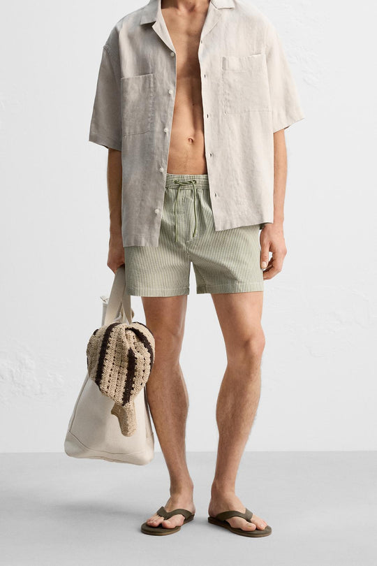 MAILLOT DE BAIN COURT SEERSUCKER