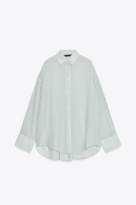 CHEMISE OVERSIZE GAZE RAYURES