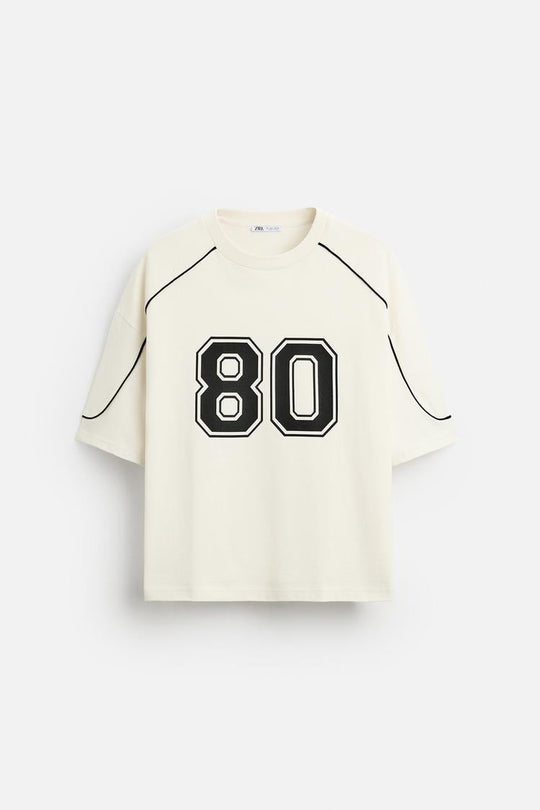 T-SHIRT NUMÉRO CONTRASTÉ