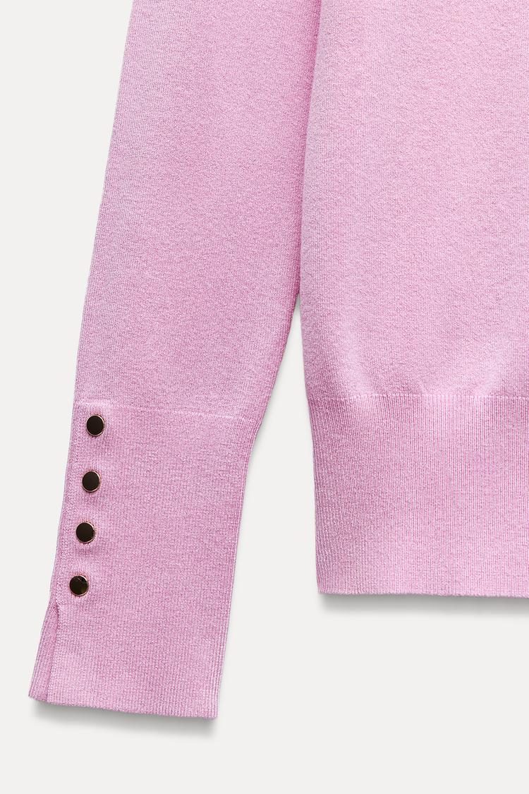 Pull basique en maille unie - écru