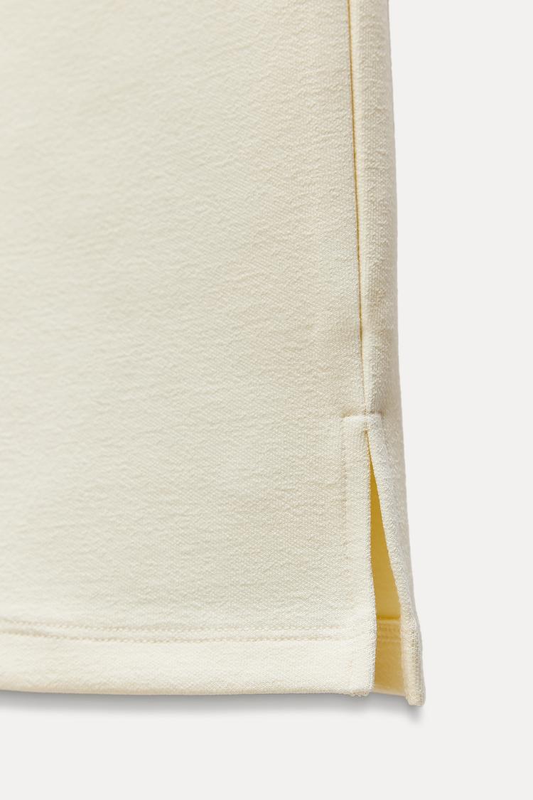 Pantalon interlock à ouverture - écru