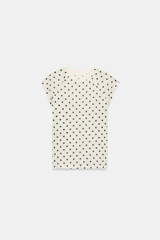 T-SHIRT SUPIMA MANCHES COURTES À POIS