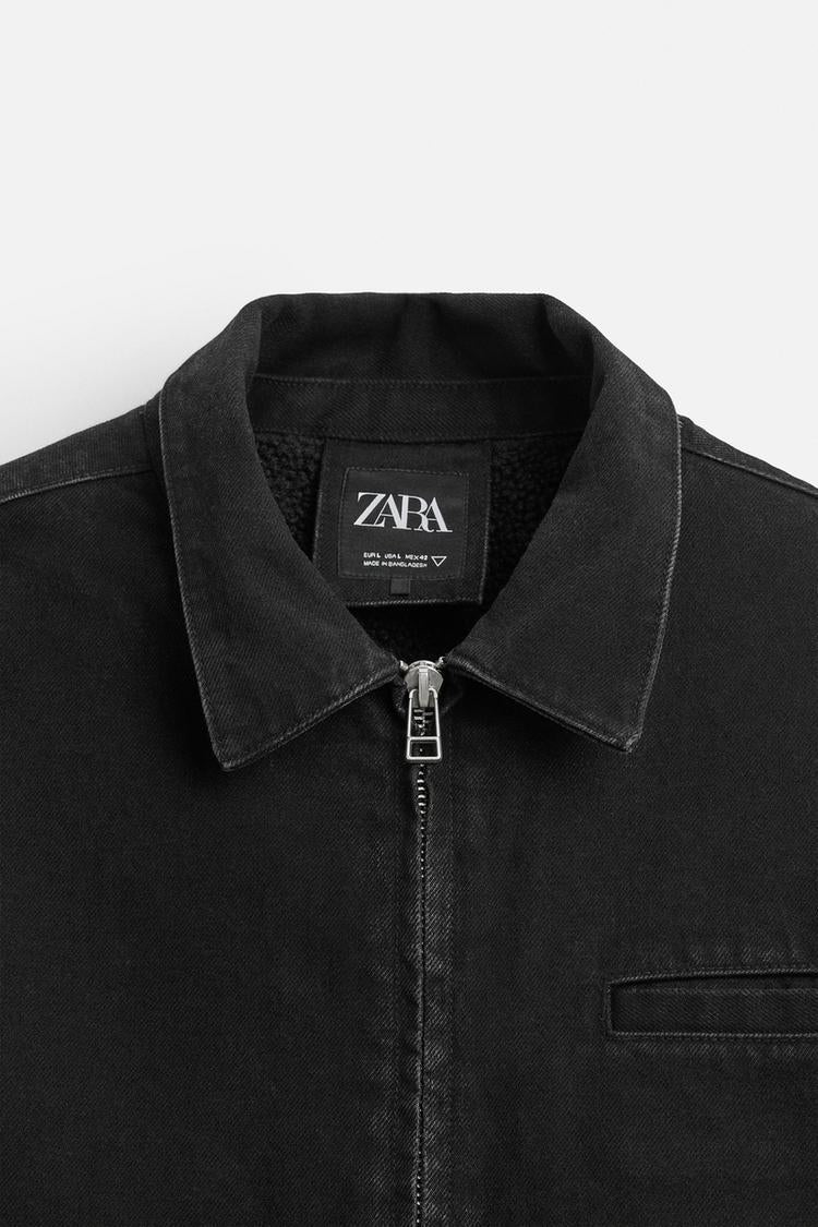 Veste en denim combinée