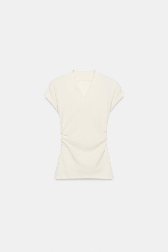 T-SHIRT DRAPÉ EN LIN